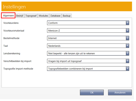3. Instellingen - Algemeen